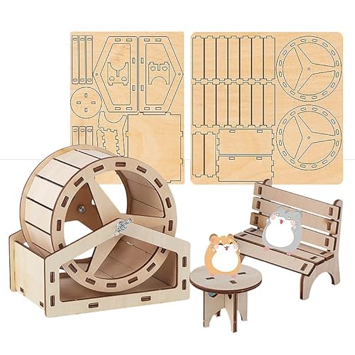 TieLishor Hamsterhaus und Versteck, Käfigzubehör für Hamster (WheelA) von TieLishor