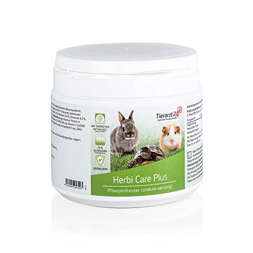 Tierarzt24 HERBI Care Plus ist EIN Alleinfuttermittel für pflanzenfressende Heimtiere & Reptilien - 200 g von Tierarzt24