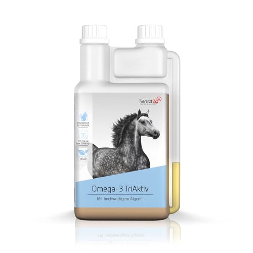 Tierarzt24 Omega-3 TriAktiv 1 Liter Ergänzungsfuttermittel zur gezielten Versorgung mit Omega-3-Fettsäuren von Tierarzt24