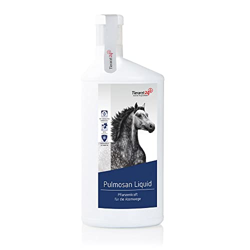 Tierarzt24 PULMOSAN Liquid unterstützt die Atemwege des Pferdes mit natürlicher Pflanzenkraft - Mit reinen ätherischen Kräuterölen. Bei Husten und geschwächtem Immunsystem - 1 Liter Tierarzt24 PULMOSAN Liquid unterstützt die Atemwege des Pferdes mit natürlicher Pflanzenkraft - Mit reinen ätherischen Kräuterölen. Bei Husten und geschwächtem Immunsystem - 1 Liter von Tierarzt24