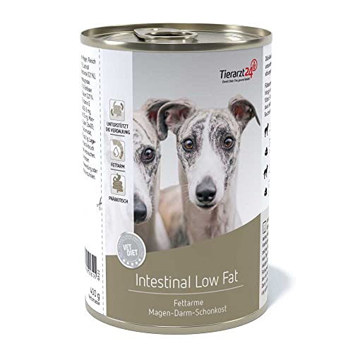 Tierarzt24 Vet Diet Intestinal Low Fat Nassfutter für Hunde 6x400 g von Tierarzt24