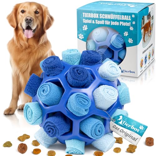 Tierbox Schnüffelball für Hunde Intelligenzspielzeug [für alle Hunde] Schnüffelspielzeug | Ozean Blau von Tierbox