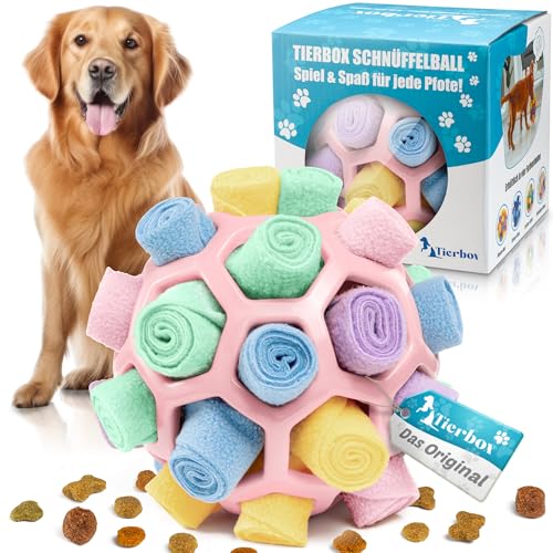 Tierbox Schnüffelball für Hunde Intelligenzspielzeug [für alle Hunde] Schnüffelspielzeug | Flamingo-Rosa von Tierbox