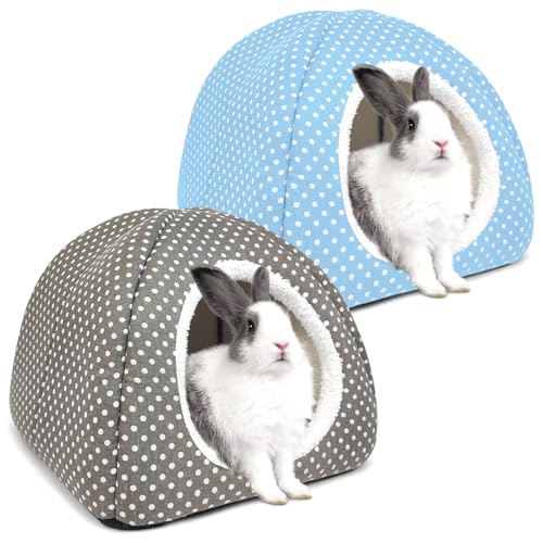 Tierecare 2 Stück Kaninchenversteck Großes Hasenbett Waschbar Kaninchenhaus und Versteck Fleece Meerschweinchen Versteck Hütte für Innenhasen Kleintiere Versteck Tierecare 2 Stück Kaninchenversteck Großes Hasenbett Waschbar Kaninchenhaus und Versteck Fleece Meerschweinchen Versteck Hütte für Innenhasen Kleintiere Versteck von Tierecare