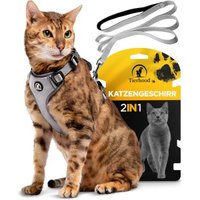 Tierhood Katzengeschirr mit Leine grau M von Tierhood