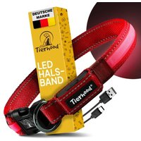 Tierhood Leuchtehalsband LED Halsband rot L von Tierhood