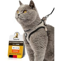Tierhood Softgeschirr Katze mit Leine grau M von Tierhood