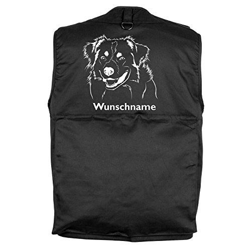 Australian Shepherd 2 - Hundesportweste mit Rückentasche (S) von Tierisch-tolle Geschenke