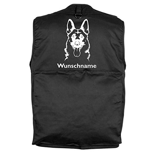 Tierisch-tolle Geschenke Deutscher Schäferhund - Hundesportweste Hundeführerweste mit Rückentasche und Namen XS (Motiv 7) von Tierisch-tolle Geschenke