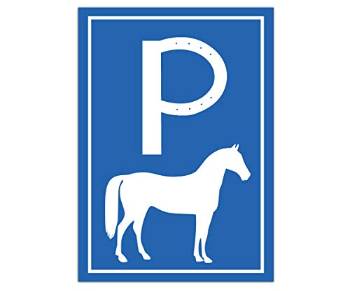 Parkplatzschild Pferd - Hufeisen - Tierarzt - Reitstall (Aluverbund) von Tierisch werben
