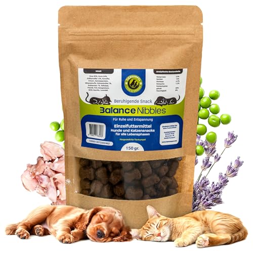 Relax Snacks für Hunde und Katzen I Leckerlis für Entspannung Beruhigung, Anti Stress Snack I Leckerli als Beruhigungsmittel bei Stresssituationen, Angst, Nervosität 150 gr. von Tierkumpel Food & Snack