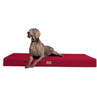 Tierlando ® HUGO BASIC Hundematratze dunkelrot 1 m, 13 cm, 80 cm von Tierlando