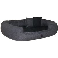 Tierlando ® Nonplusultra LINUS orthopädisches Hundebett Visco PLUS Kunstleder schwarz 1,6 m, 25 cm, 1,1 m von Tierlando