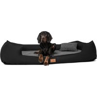 Tierlando ® Nonplusultra LINUS orthopädisches Hundebett Visco PLUS Kunstleder schwarz 90 cm, 22 cm, 75 cm von Tierlando