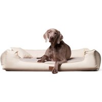 Tierlando ® Nonplusultra LINUS orthopädisches Hundebett Visco PLUS Kunstleder creme 90 cm, 22 cm, 75 cm von Tierlando
