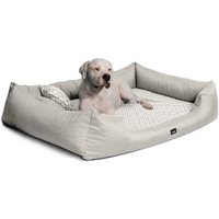 Tierlando ® Orthopädisches Hundebett ELLEN Polyester Rauten-Muster L-XXXL creme 1,6 m, 25 cm, 1,1 m von Tierlando