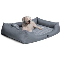 Tierlando ® Orthopädisches Hundebett ELLEN Polyester Rauten-Muster L-XXXL grau/ grau 1,1 m, 25 cm, 90 cm von Tierlando