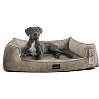 Tierlando ® Orthopädisches Hundebett FRANKLIN Kuscheliger Teddy-Stoff - Hundesofa von Tierlando
