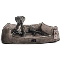 Tierlando ® Orthopädisches Hundebett FRANKLIN Kuscheliger Teddy-Stoff - Hundesofa von Tierlando