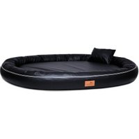 Tierlando ® Orthopädisches Hundebett GILBERT ORTHO Hair-Protect LATEX Kunstleder schwarz 1 m, 15 cm, 85 cm von Tierlando