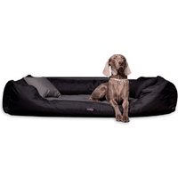 Tierlando ® Orthopädisches Hundebett NESTOR | Starkes Oxford 2000D DUO | Extra Robust Schwarz graphit schwarz 1,85 m, 25 cm, 1,15 m von Tierlando