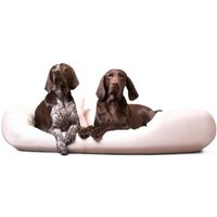 Tierlando ® Orthopädisches Hundebett SAMMY | Pflegeleichtes Kunstleder | L-XXXXL creme 1,4 m, 30 cm, 1,05 m von Tierlando