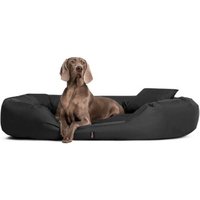 Tierlando ® Orthopädisches Hundebett SAMMY | Robuster Polyester | Dicke Umrandung anthrazit 1,7 m, 35 cm, 1,1 m von Tierlando