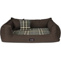 Tierlando SCOTCH VISCO - Orthopädisches Hundebett mit 2-in-1-Bezug braun 90 cm, 22 cm, 75 cm von Tierlando