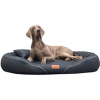 Tierlando ® Orthopädisches Hundebett TIFFANY Easy-Clean | Große Hunde XXL schwarz/ graphit 1,45 m, 20 cm, 1,05 m von Tierlando