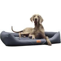 Tierlando ® Orthopädisches Hundebett WILLIAM Easy-Clean | Luxus Hundesofa schwarz/ graphit 1,3 m, 22 cm, 1 m von Tierlando