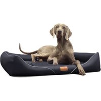 Tierlando ® Orthopädisches Hundebett WILLIAM Easy-Clean | Luxus Hundesofa schwarz 1,3 m, 22 cm, 1 m von Tierlando