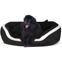 Tierlando ® PEPPER Orthopädisches Hundebett Hundesofa L XL XXL Velours MEGA DICK & WEICH schwarz 1,6 m, 30 cm, 1,3 m von Tierlando