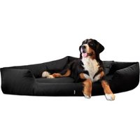 Tierlando ® TRIVIA | Orthopädisches Eckhundebett Polyester Hundebett Dreieckbett schwarz 1 m, 25 cm, 1 m von Tierlando