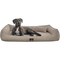 Tierlando BRUCE VELOURS - Orthopädisches Hundebett Soft beige 1,1 m, 25 cm, 90 cm von Tierlando