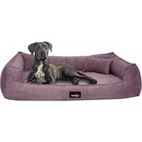 Tierlando BRUCE VELOURS - Orthopädisches Hundebett Soft lavendelfarbe 1,3 m, 25 cm, 1 m von Tierlando