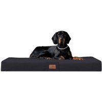 Tierlando FLOKI ORTHO PLUS - Orthopädische Hundematte aus Plüsch & High-Tech-Velours schwarz 1,2 m, 13 cm, 90 cm von Tierlando