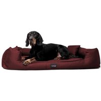 Tierlando GOOFY - Orthopädisches Hundebett aus Polyester inkl. Matratzenschoner bordeaux 90 cm, 22 cm, 75 cm von Tierlando
