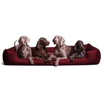 Tierlando GOOFY - Orthopädisches Hundebett aus Polyester inkl. Matratzenschoner dunkelrot 1,6 m, 25 cm, 1,1 m von Tierlando