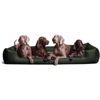 Tierlando GOOFY - Orthopädisches Hundebett aus Polyester inkl. Matratzenschoner dunkles olivgrün 1,6 m, 25 cm, 1,1 m von Tierlando