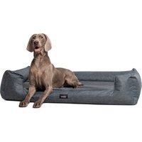 Tierlando GOOFY - Orthopädisches Hundebett aus Polyester inkl. Matratzenschoner hellgrau / grau-meliert 1,1 m, 25 cm, 90 cm von Tierlando