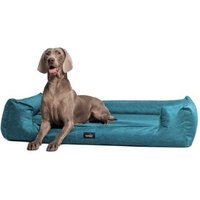 Tierlando GOOFY - Orthopädisches Hundebett aus Polyester inkl. Matratzenschoner petrol 1,6 m, 25 cm, 1,1 m von Tierlando