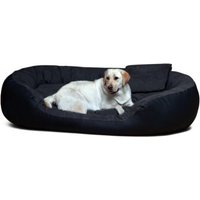 Tierlando Hundebett PHILIP VIP Kunstleder Velours 110 140 170cm XL XXL XXXL schwarz 1,1 m, 25 cm, 80 cm von Tierlando