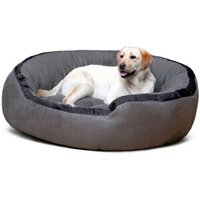 Tierlando LANA Hundebett Hundesofa M L XL Velours MEGA DICK SUPERWEICH grau/ grau 1 m, 30 cm, 90 cm von Tierlando