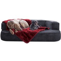 Tierlando LILLY flauschige Haustier- & Plüschdecke bordeaux XL von Tierlando