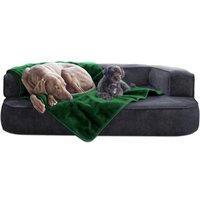 Tierlando LILLY flauschige Haustier- & Plüschdecke dunkelgrün XL von Tierlando
