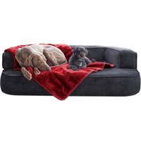 Tierlando LILLY flauschige Haustier- & Plüschdecke dunkelrot XL von Tierlando