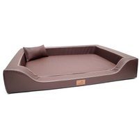 Tierlando MELODY LATEX - Orthopädisches LUXUS-Hundebett mit Anti-Haar Kunstleder braun 85 cm, 22 cm, 60 cm Tierlando MELODY LATEX - Orthopädisches LUXUS-Hundebett mit Anti-Haar Kunstleder braun 85 cm, 22 cm, 60 cm von Tierlando