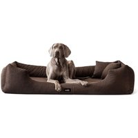 Tierlando MORITZ VIP Hundebett Hundesofa braun 1,1 m, 25 cm, 90 cm von Tierlando