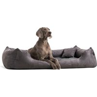 Tierlando MORITZ VIP Hundebett Hundesofa schwarz/ graphit 1,3 m, 25 cm, 1 m von Tierlando
