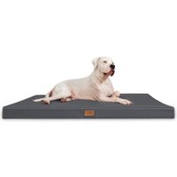 Tierlando OSCAR VISCO - Orthopädische Hundematte Matratze aus Kunstleder schwarz/ graphit 1 m, 11 cm, 80 cm von Tierlando